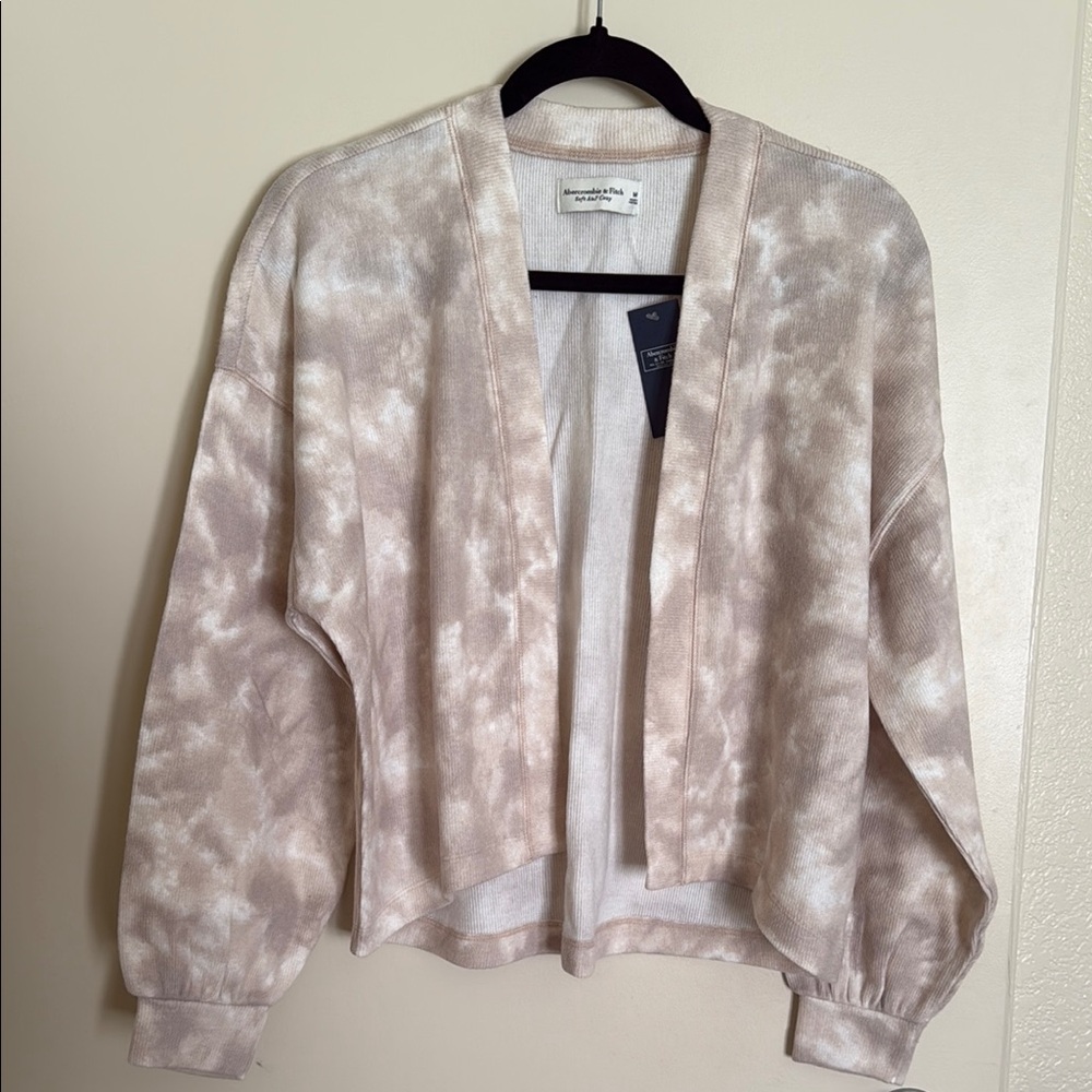 Abercrombie & Fitch Cream Cardigan Sweater Cozy Open-Front - Picture 1 of 4